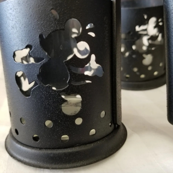 Disney Mickey Mouse Metal and Glass Irish Coffee Expresso Tea Mug Set Of 2 - Picture 3 of 7